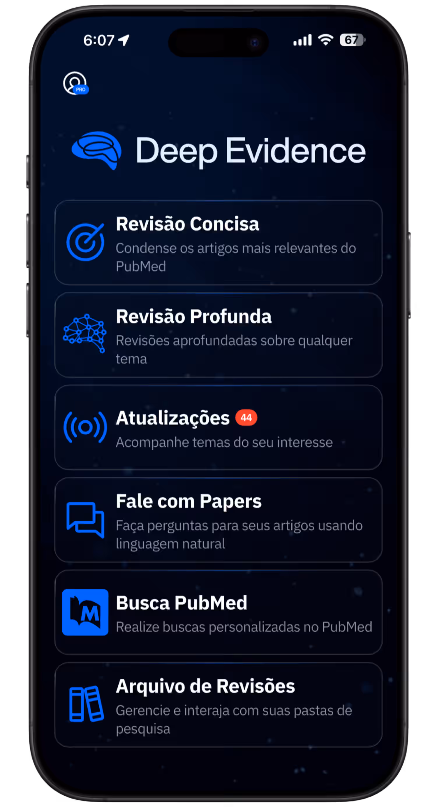 Deep Evidence App Mockup